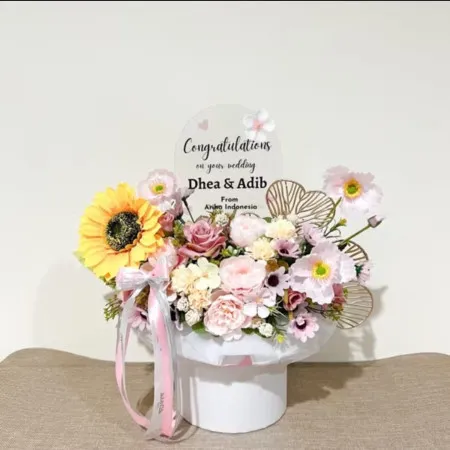 Bloom Box Akrilik Ucapan Wedding Bojongloa Kidul